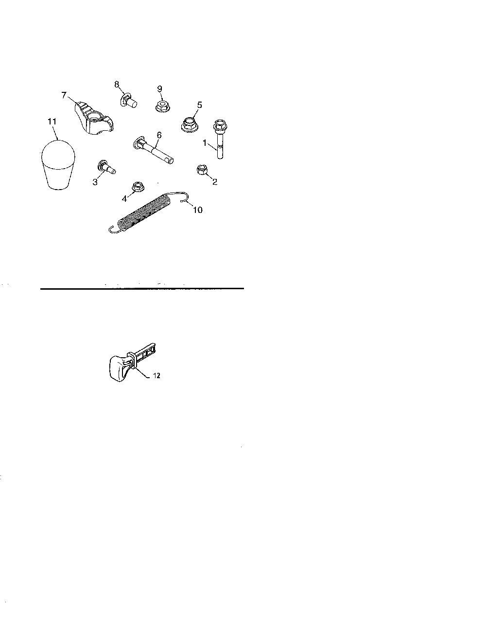 Bag of parts Diagram and Parts List for PR241  Poulan Snow Blower