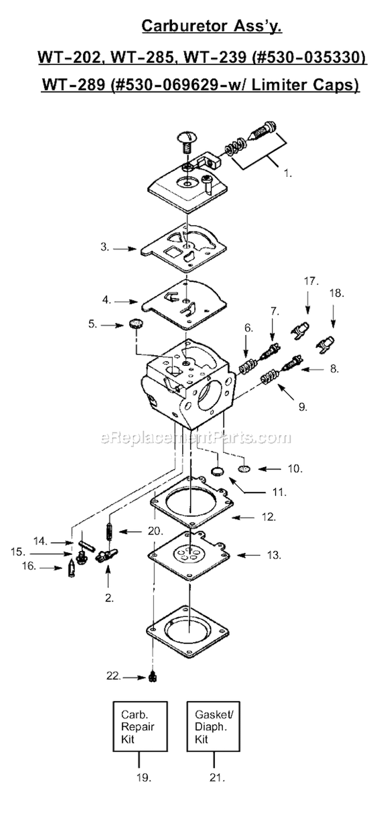 Page C Diagram and Parts List for 3050  Poulan Chainsaw