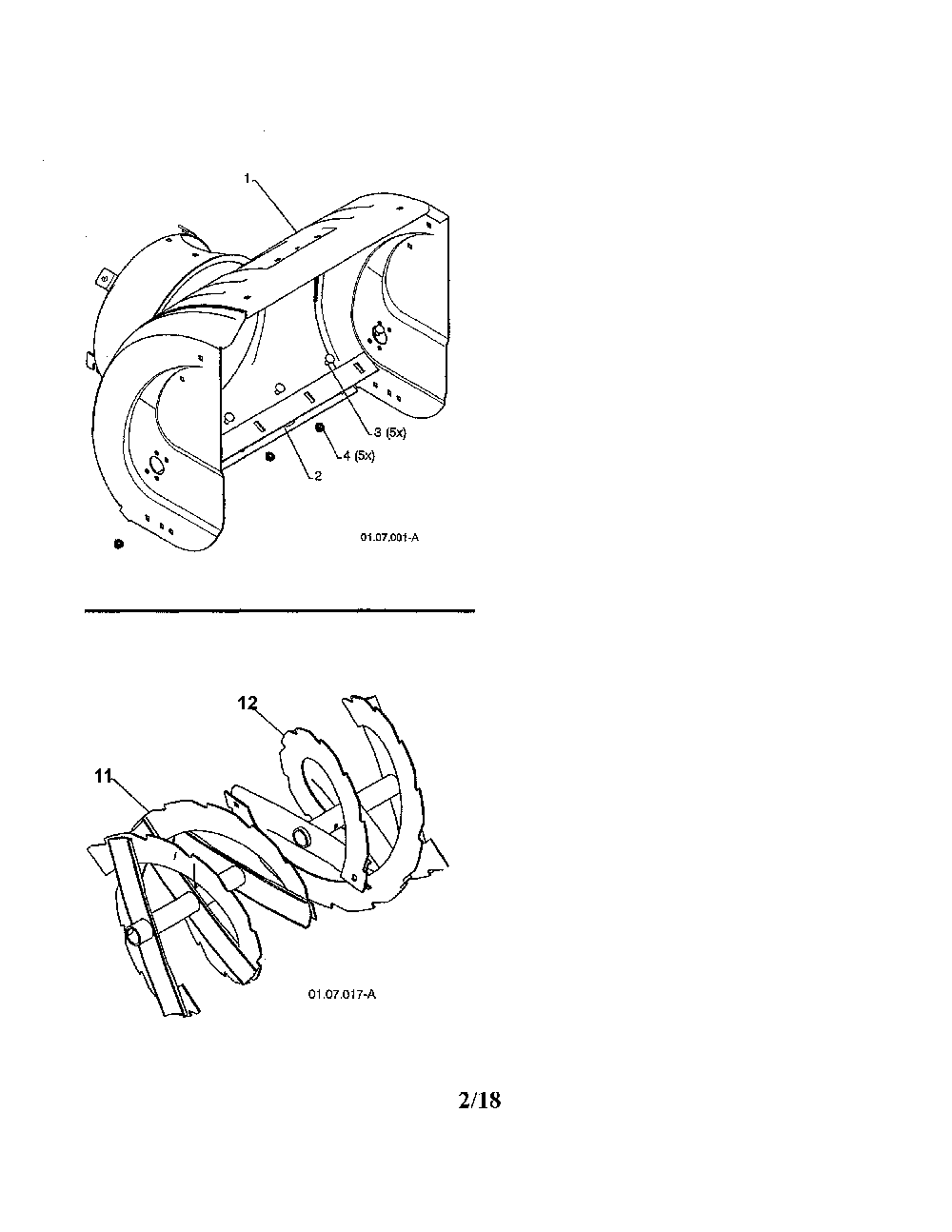 Auger & housing Diagram and Parts List for PR624ES-96198004603  Poulan Snow Blower
