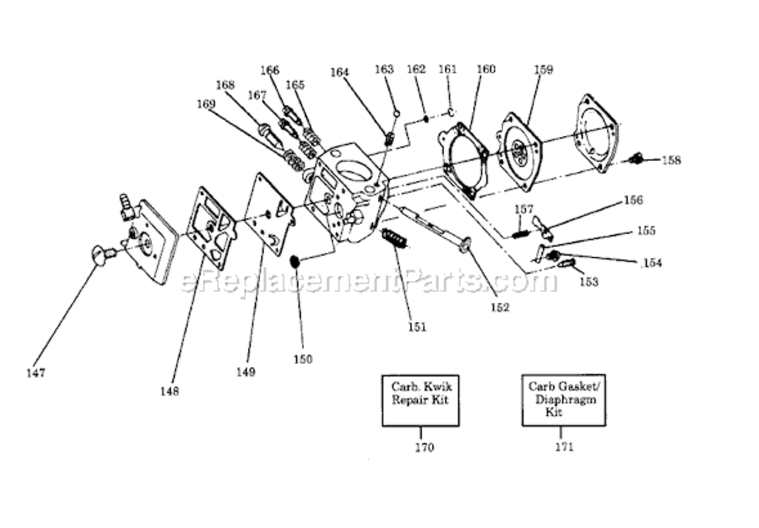 Page D Diagram and Parts List for 3300  Poulan Chainsaw