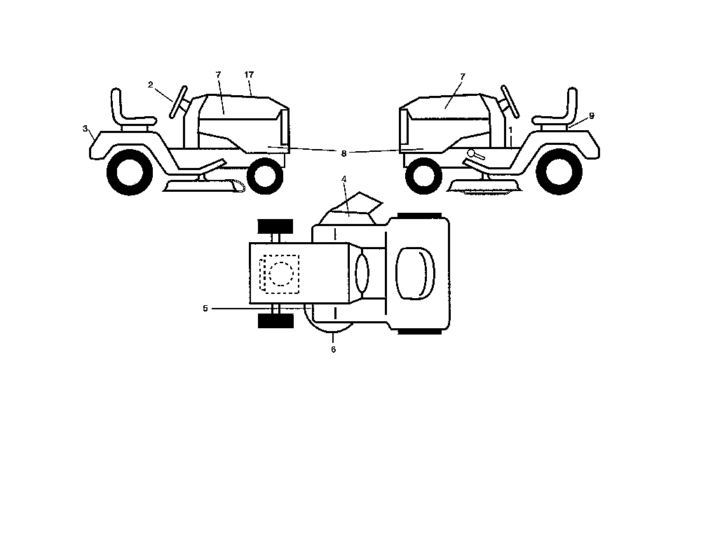 Decals Diagram and Parts List for PB20A46-96042016700  Poulan Lawn Tractor