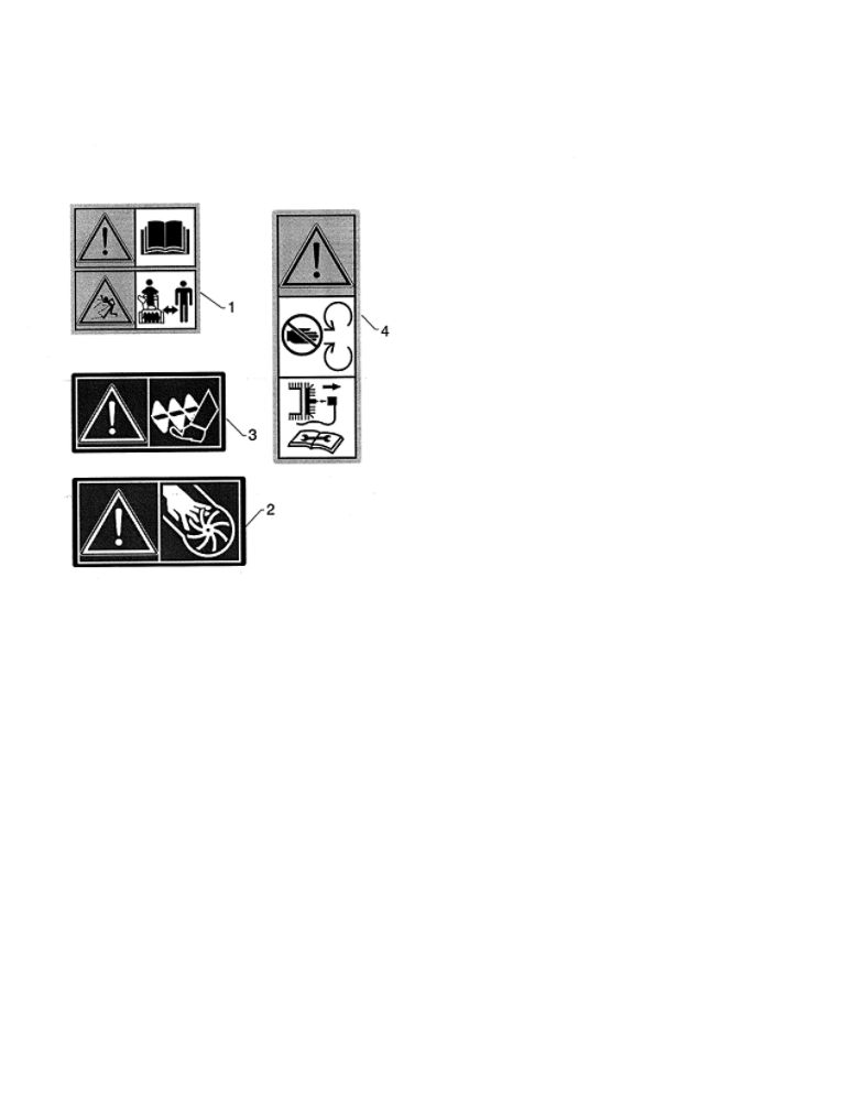 Decals 1 Diagram and Parts List for PA5524  Poulan Snow Blower