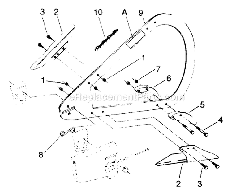 Page A Diagram and Parts List for 3700  Poulan Chainsaw