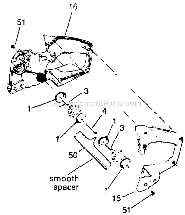 Page I Diagram and Parts List for 3700  Poulan Chainsaw