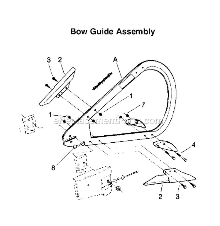 Page E Diagram and Parts List for 3800  Poulan Chainsaw