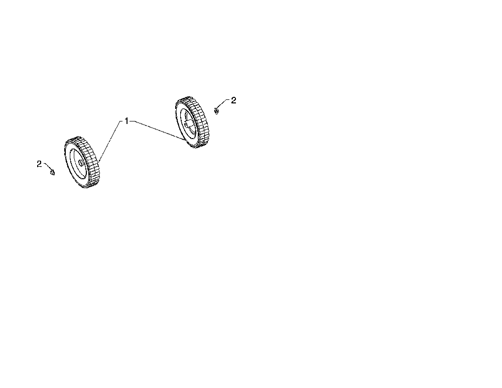 Wheels Diagram and Parts List for 96182001702  Poulan Snow Blower