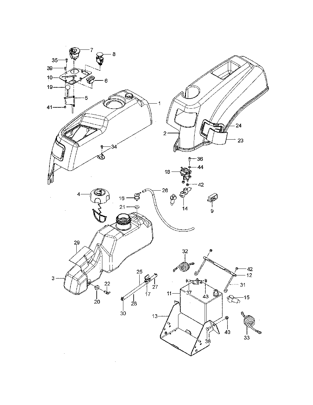 Ignition system Diagram and Parts List for 967721801-00  Poulan Lawn Mower