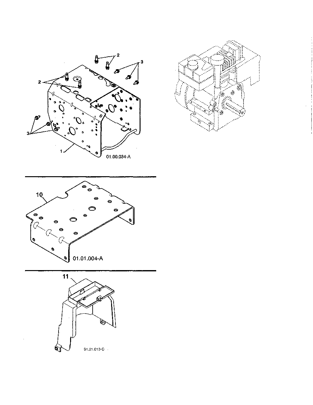 Engine/frame/mounting plate Diagram and Parts List for PR624ES-96198004603  Poulan Snow Blower