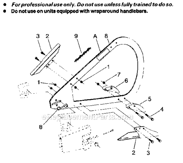 Page A Diagram and Parts List for 4000  Poulan Chainsaw