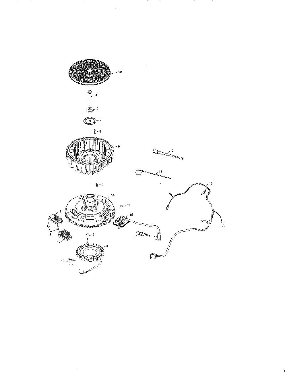 Ignition Diagram and Parts List for 96042019300  Poulan Lawn Tractor