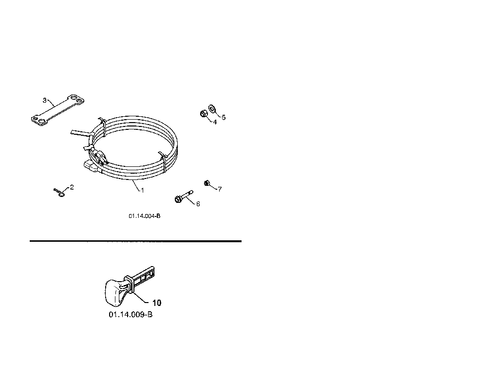 Bag of parts Diagram and Parts List for 96192003701  Poulan Snow Blower