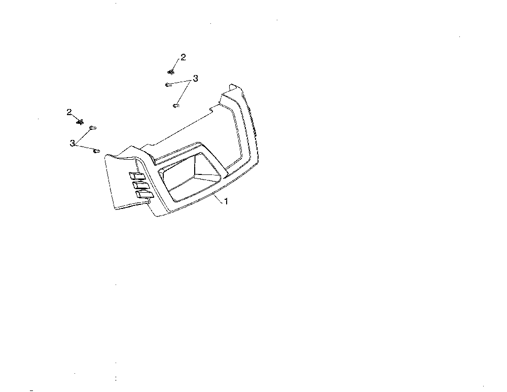 Console cover Diagram and Parts List for 96192009900  Poulan Snow Blower