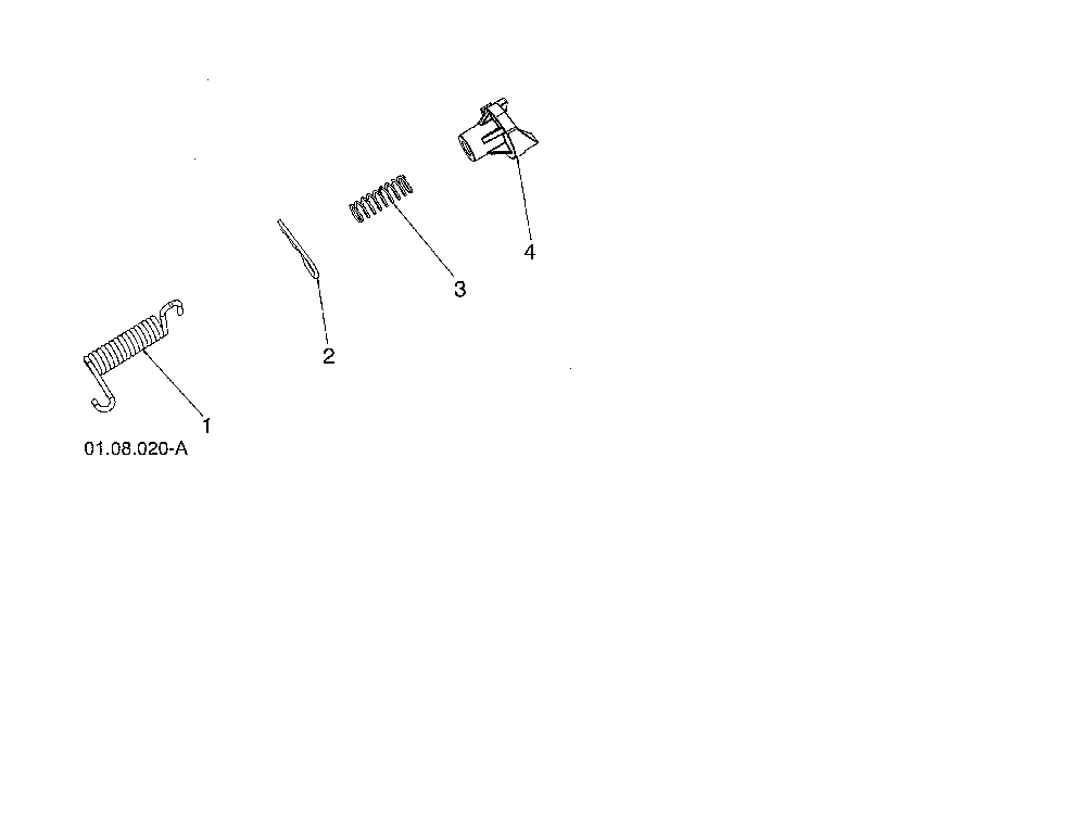 Interlock spring & latch Diagram and Parts List for PR624ES-96198004302  Poulan Snow Blower