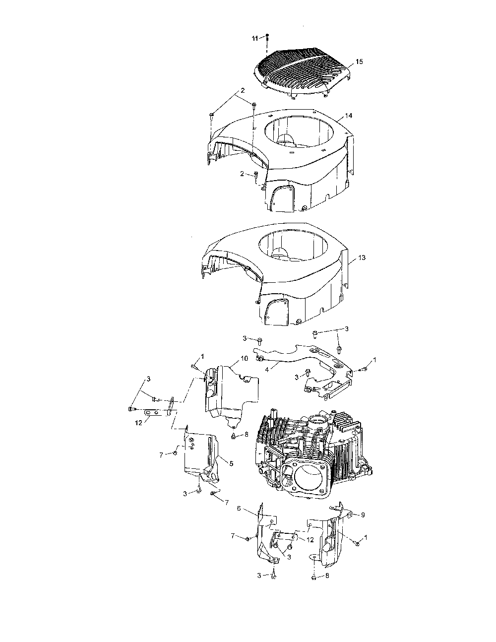 Blower housing Diagram and Parts List for 96042019300  Poulan Lawn Tractor