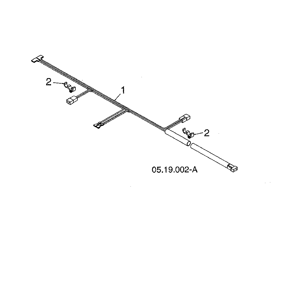 Lights & grips wire harness Diagram and Parts List for 96192009102  Poulan Snow Blower