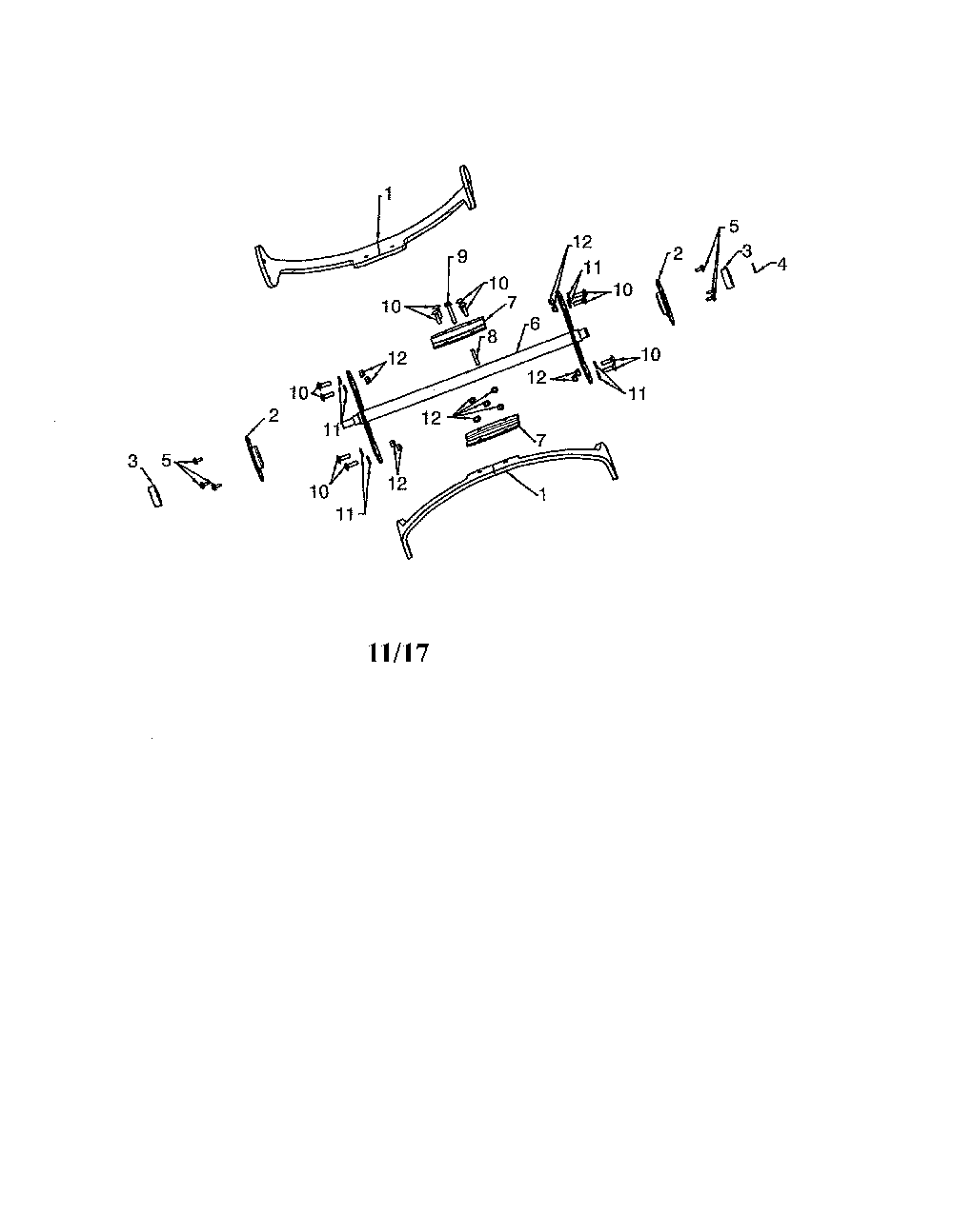 Auger assembly Diagram and Parts List for 96182001701  Poulan Snow Blower
