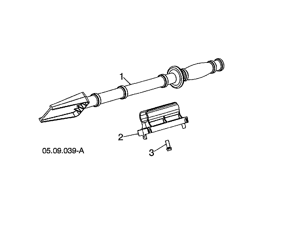Cleanout tool Diagram and Parts List for 96192009003  Poulan Snow Blower