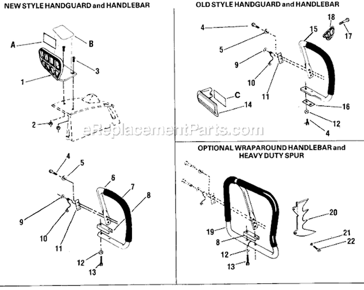 Page B Diagram and Parts List for 5400  Poulan Chainsaw