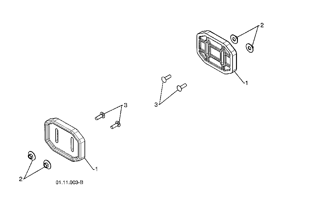 Skid plate Diagram and Parts List for 12527HVX-96195001800  Poulan Snow Blower