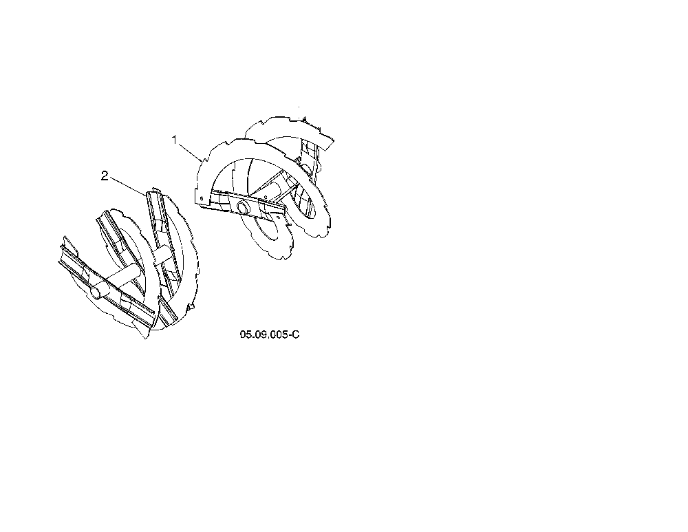 Augers Diagram and Parts List for 96192006702  Poulan Snow Blower