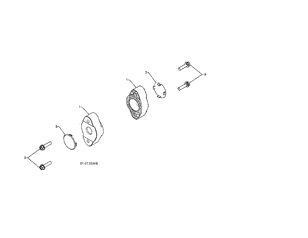 Auger bearing Diagram and Parts List for 96192003701  Poulan Snow Blower