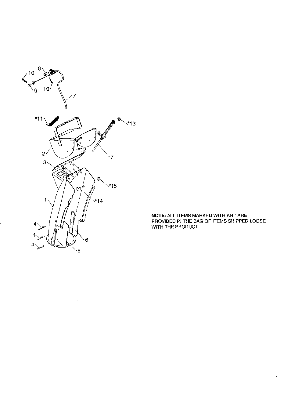 Chute deflector Diagram and Parts List for 96192009600  Poulan Snow Blower