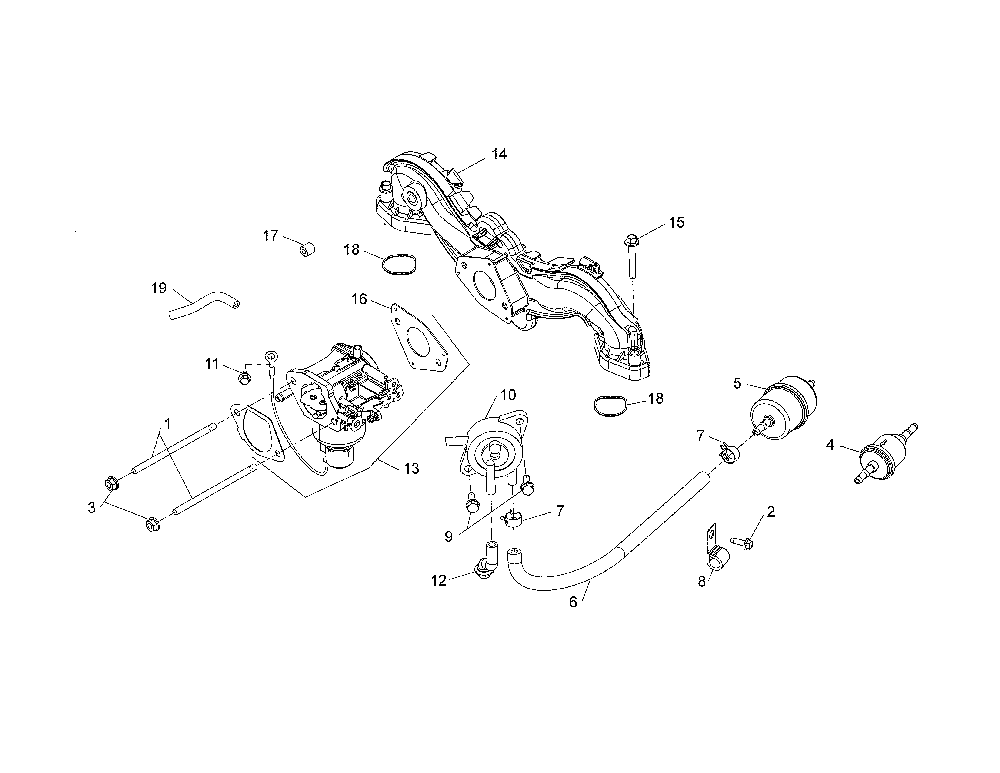 Fuel system Diagram and Parts List for PP22KA42-96042019400  Poulan Lawn Tractor
