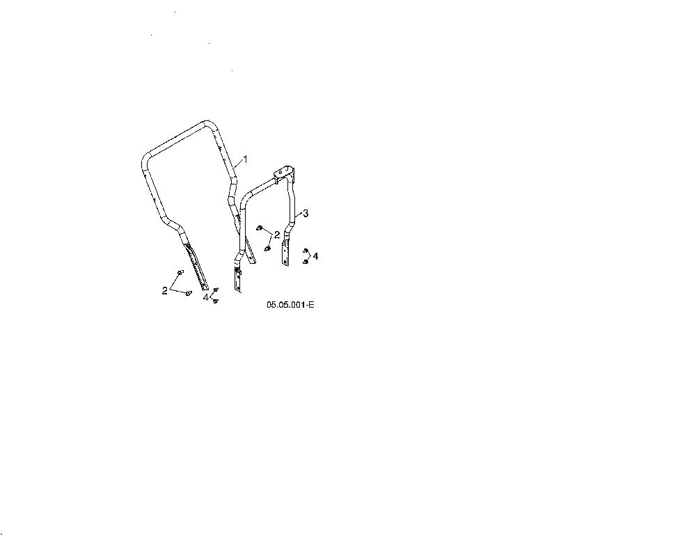 Lower handle Diagram and Parts List for 96192009101  Poulan Snow Blower