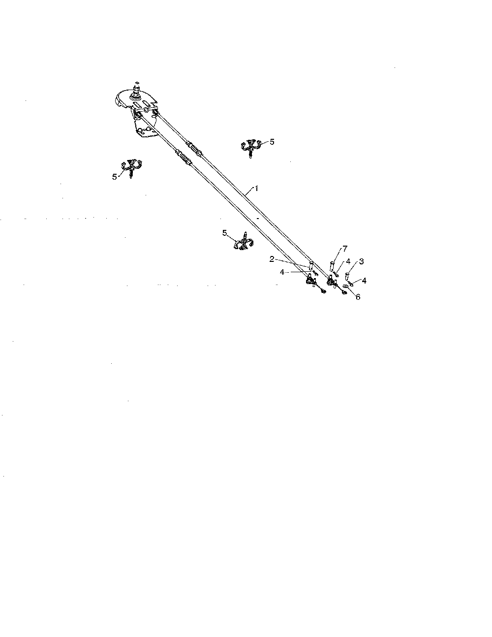 Cable rotator Diagram and Parts List for 96192006701  Poulan Snow Blower