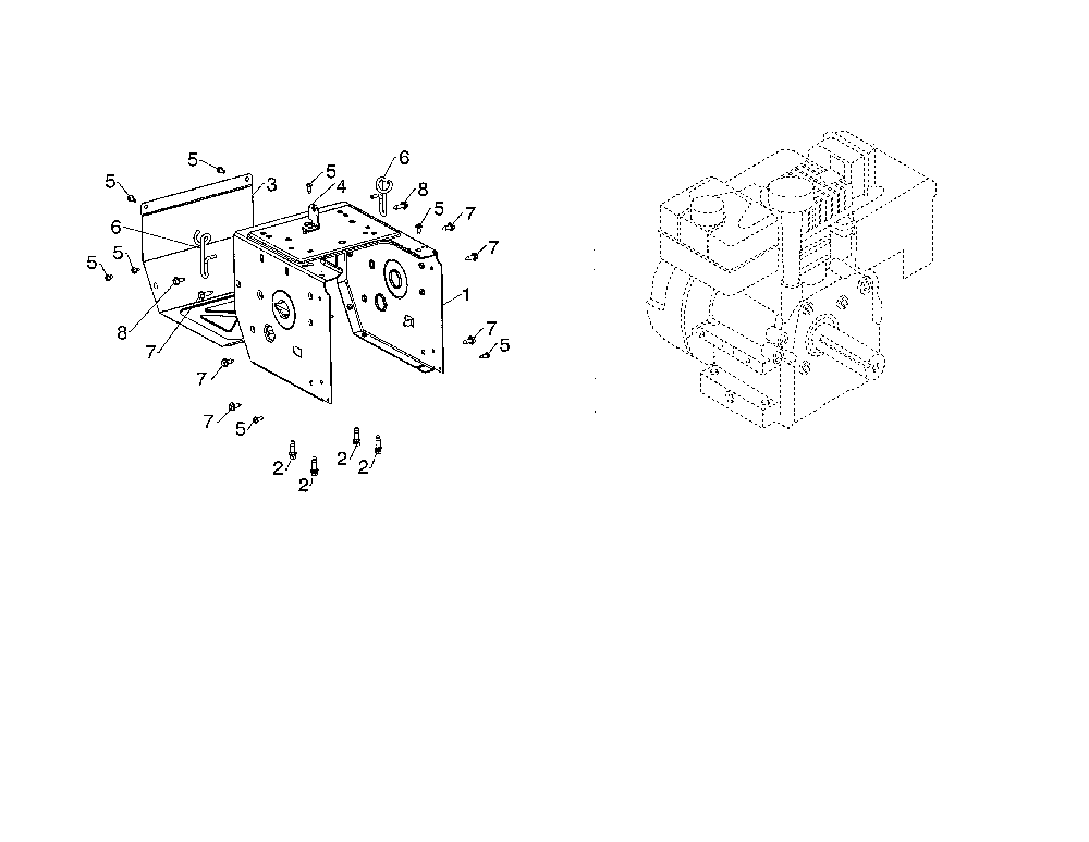 Engine/frame Diagram and Parts List for 96192009600  Poulan Snow Blower