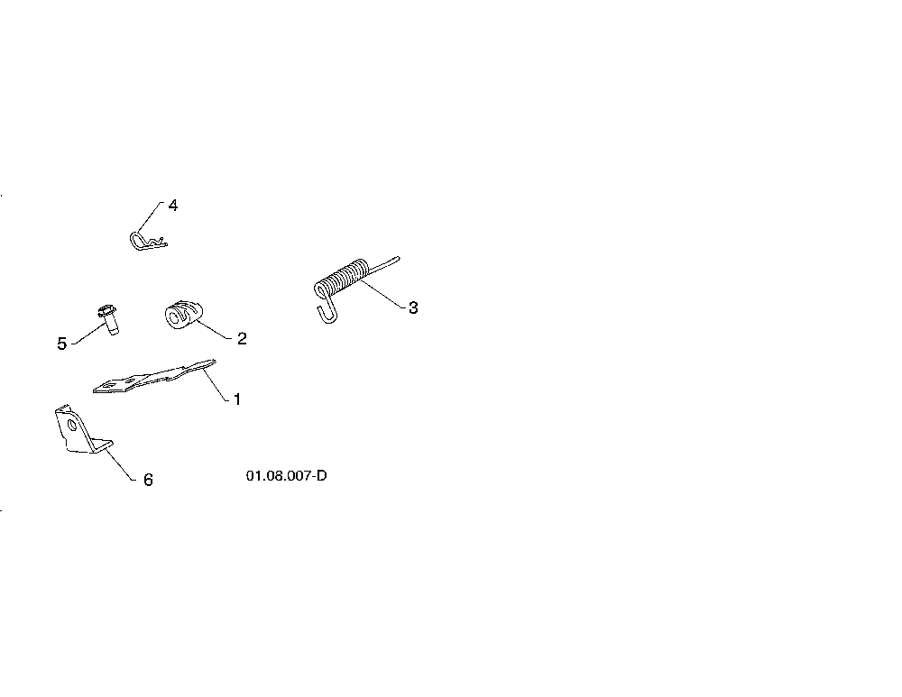 Interlock spring & cam Diagram and Parts List for 96198004604  Poulan Snow Blower