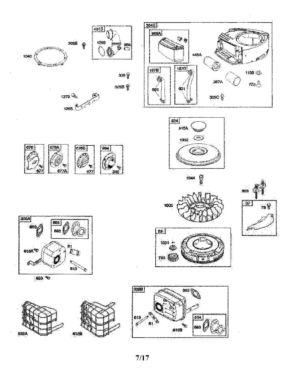 Blower housing/air cleaner Diagram and Parts List for 96046007700  Poulan Lawn Tractor