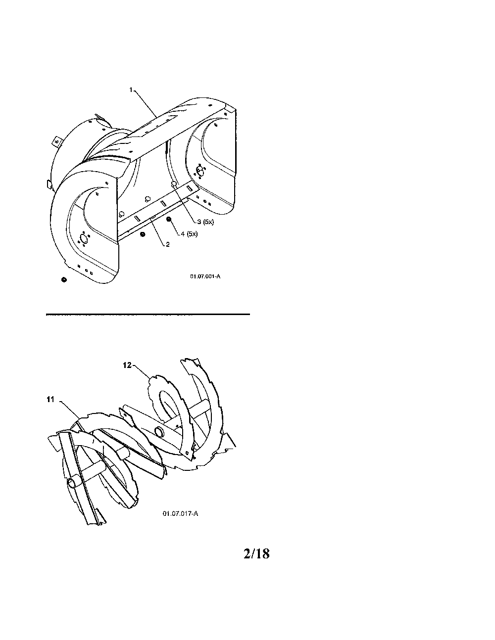 Auger & housing Diagram and Parts List for 96198004604  Poulan Snow Blower