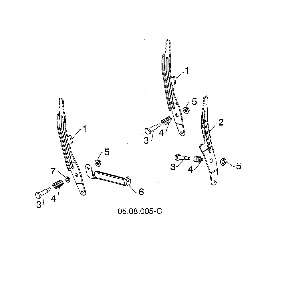 Lever control speed/deflector Diagram and Parts List for 96192009003  Poulan Snow Blower