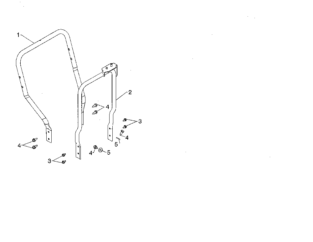 Lower handle Diagram and Parts List for 96192003702  Poulan Snow Blower