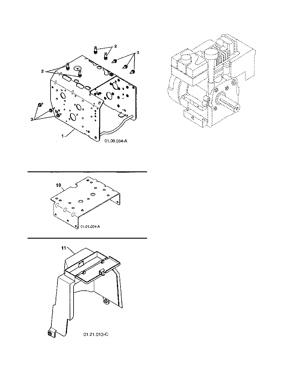 Engine/mounting plate/cover Diagram and Parts List for 96192003703  Poulan Snow Blower
