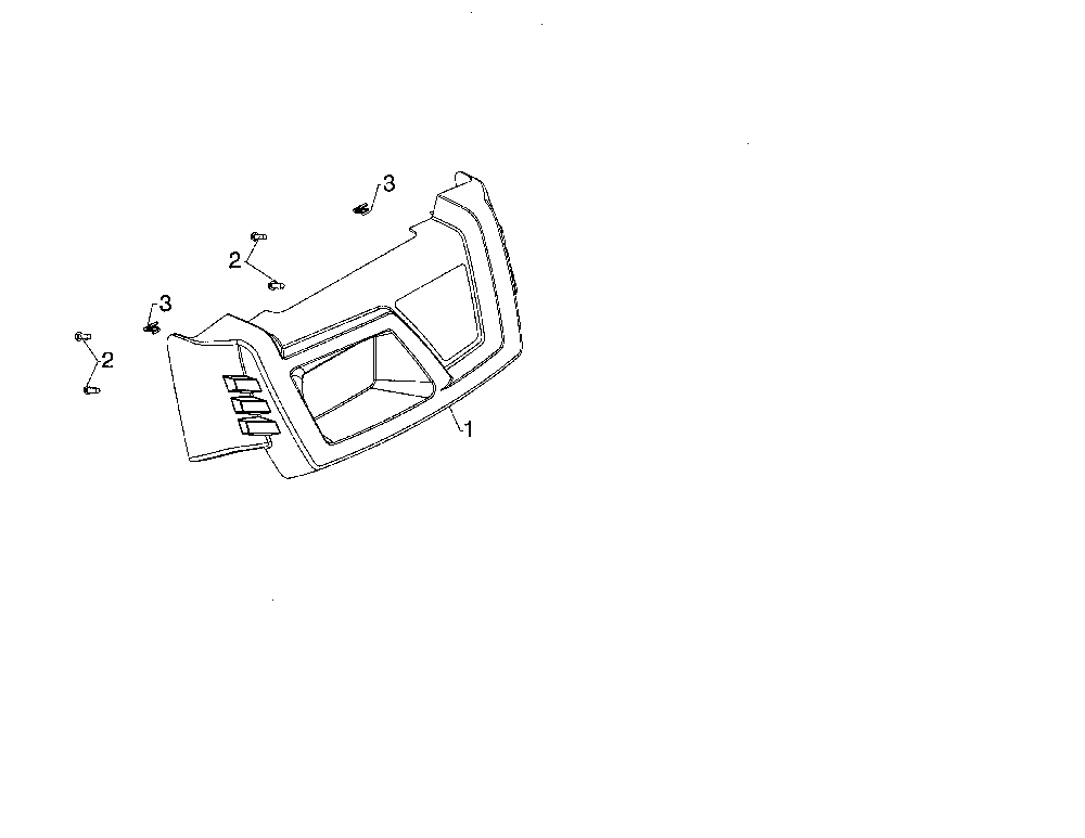 Console cover Diagram and Parts List for 96192006701  Poulan Snow Blower