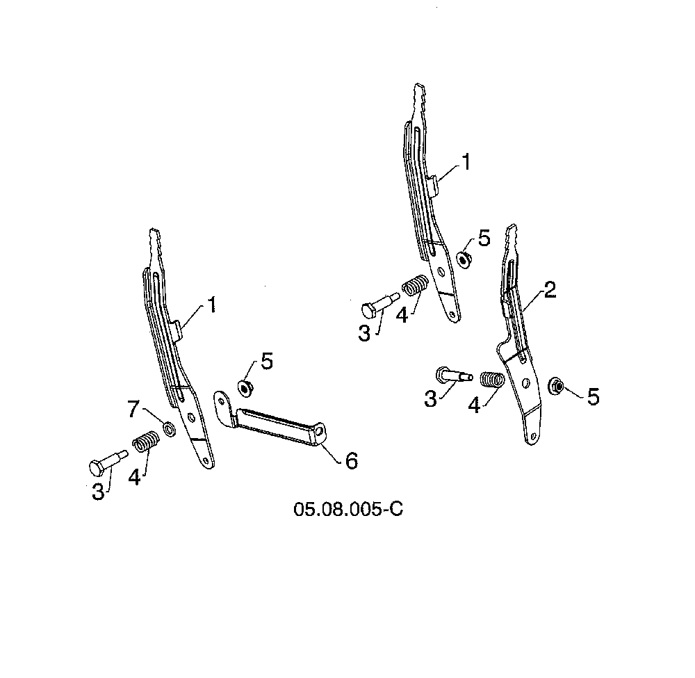 Lever control speed/deflector/chute rot Diagram and Parts List for 96192009102  Poulan Snow Blower