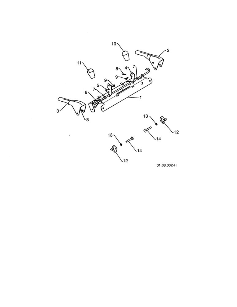Control Panel Diagram and Parts List for 96198004300  Poulan Snow Blower