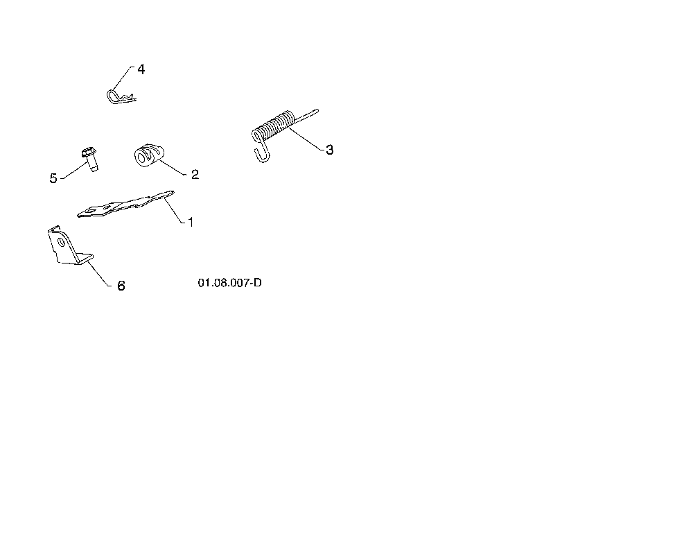 Interlock spring & cam Diagram and Parts List for 96198004301  Poulan Snow Blower