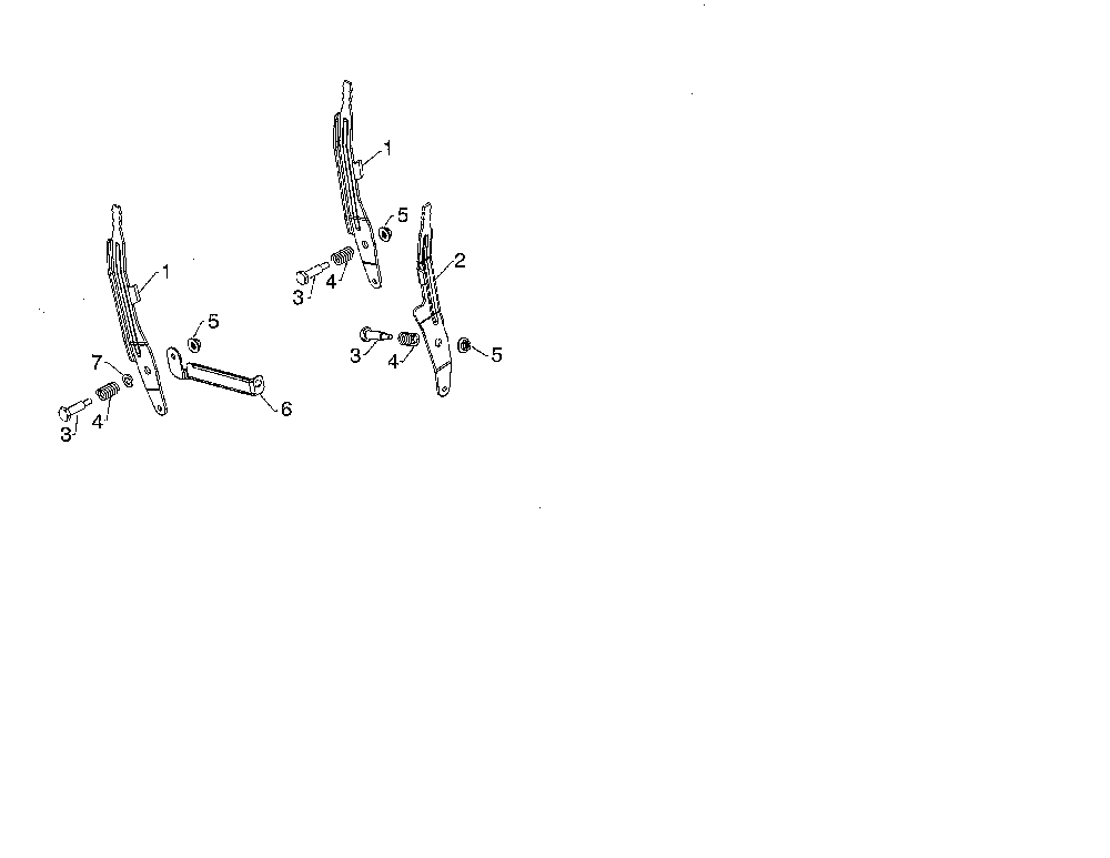 Control levers Diagram and Parts List for 96192007104  Poulan Snow Blower