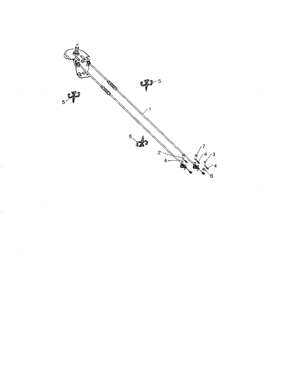 Cable rotator Diagram and Parts List for 96192008900  Poulan Snow Blower