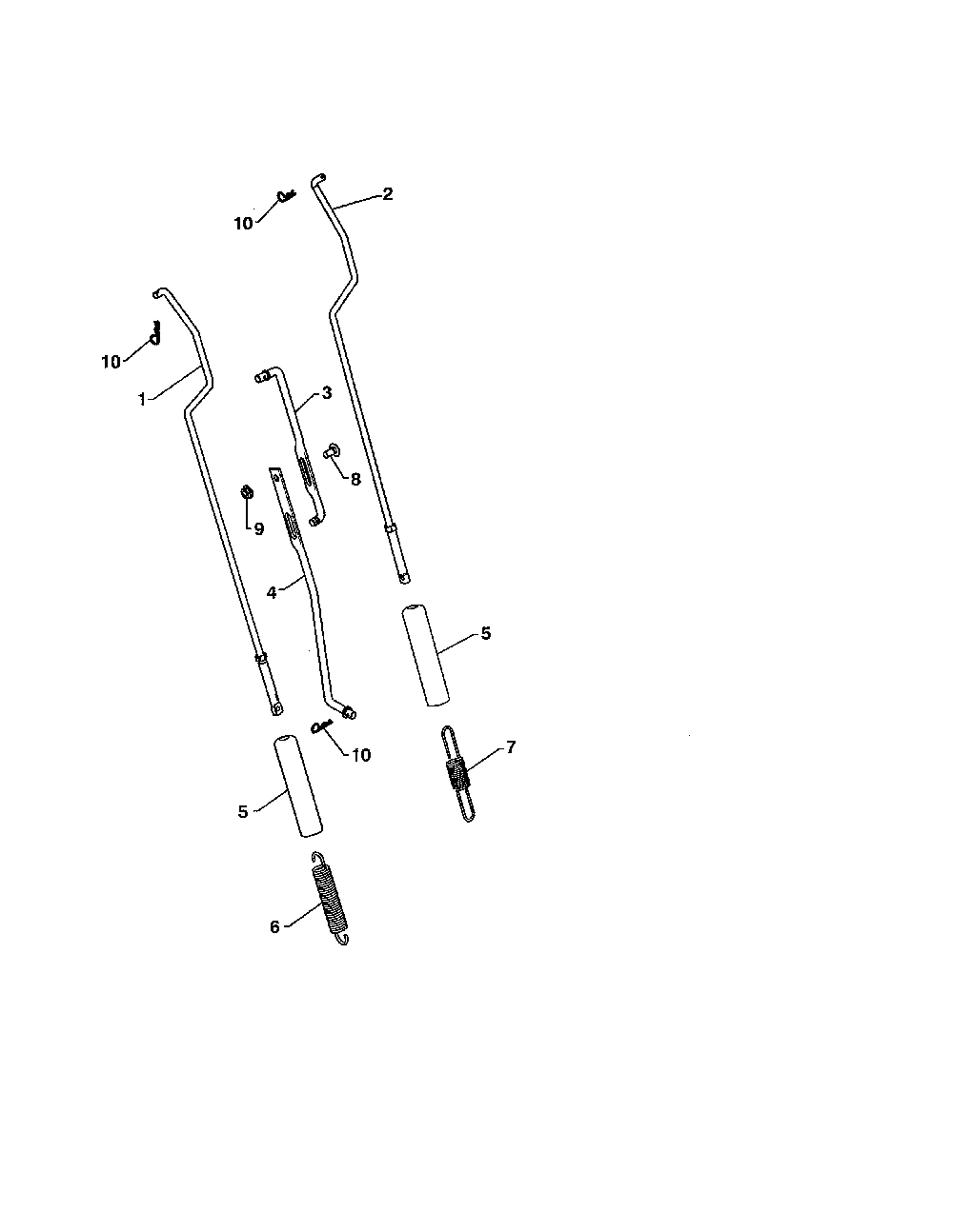 Impeller & tank rods Diagram and Parts List for 96192002901  Poulan Snow Blower