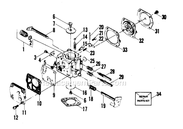 Page A Diagram and Parts List for 8510  Poulan Chainsaw