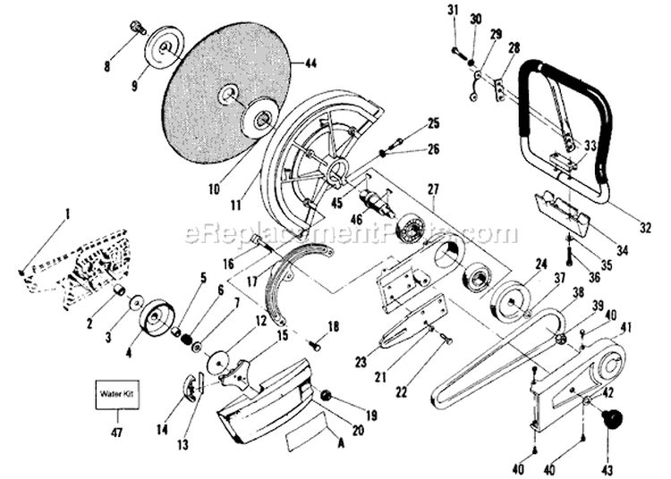 Page D Diagram and Parts List for 8510  Poulan Chainsaw