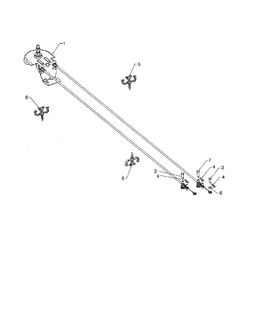 Cable chute rotator Diagram and Parts List for PR241  Poulan Snow Blower