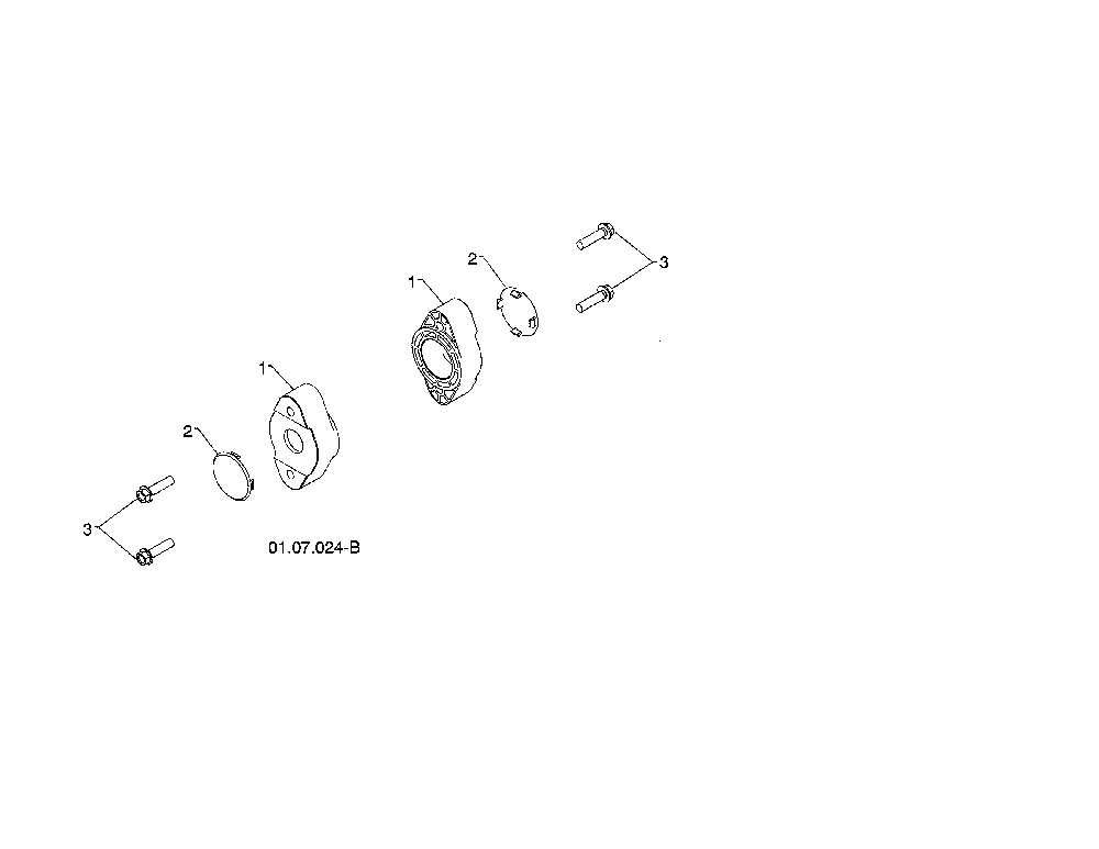 Auger bearing Diagram and Parts List for 96192003703  Poulan Snow Blower
