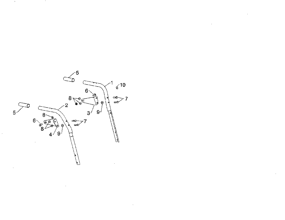 Handles Diagram and Parts List for 96192003702  Poulan Snow Blower