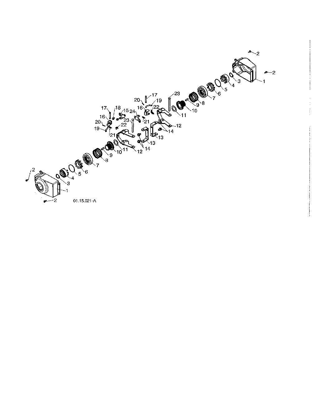 Steering yoke & bracket Diagram and Parts List for 12527HVX-96195001800  Poulan Snow Blower