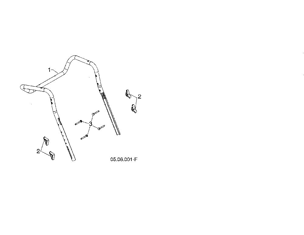 Upper handle Diagram and Parts List for 96192006702  Poulan Snow Blower